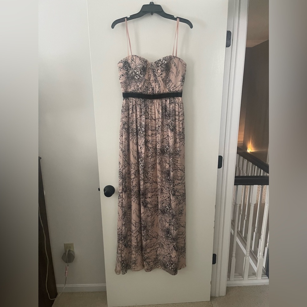 Strapless blush BCBG gown